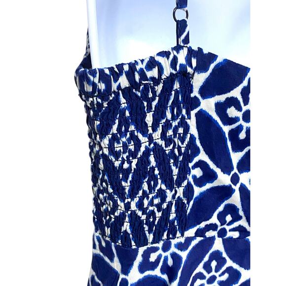 Old Navy Blue White Babydoll Sun Dress XS Floral Summer Beach Resort Coastal Y2K - Picture 3 of 8